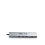 Hub Philips SWV6118G 8in1 USB-C to HDMI+USB+PD+RJ45+SD+TF - Ảnh 2