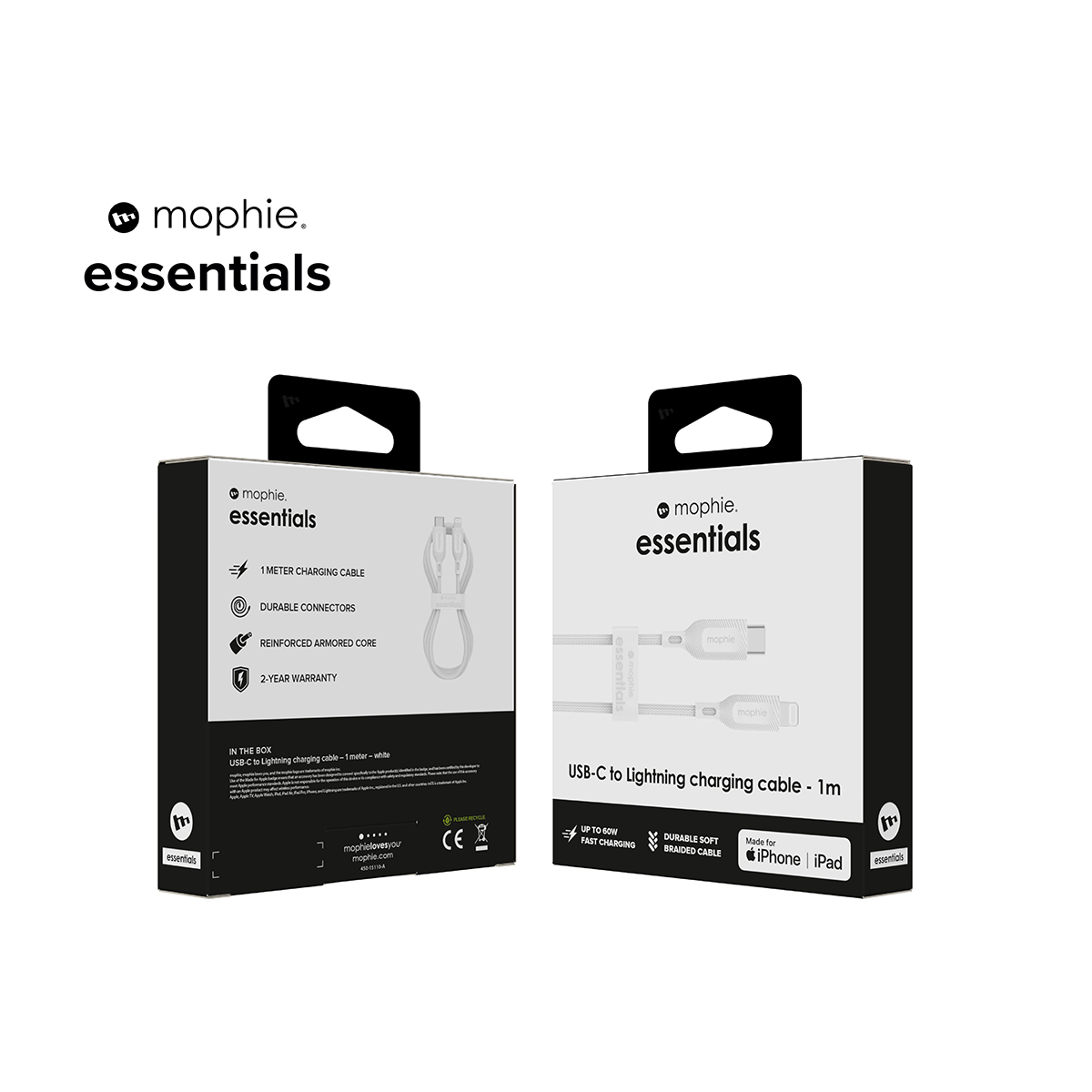 dfsdfsdfsd_4016e559c9e84408a2a2127fc6172a6a Cáp Mophie Essentials USB-C to Lightning 1m - Ảnh 1