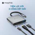 Hub chuyển đổi USB-C mophie 3in1 - Ảnh 5