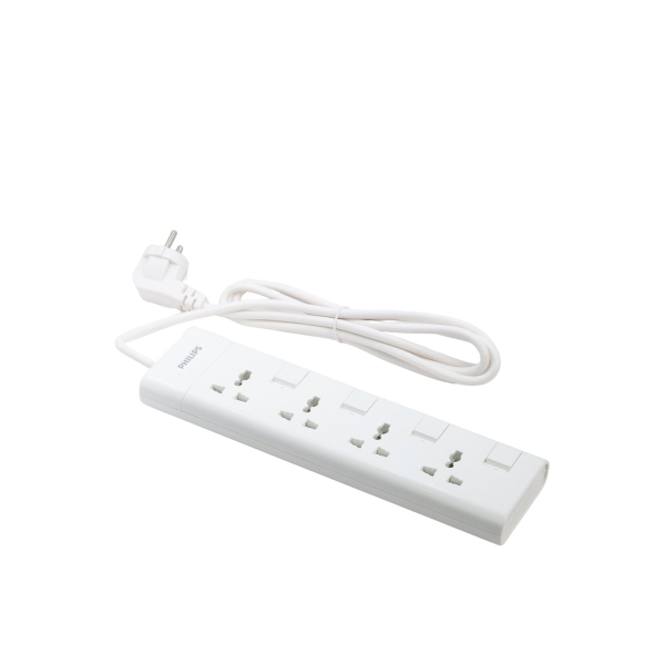 Ổ cắm điện Philips CHP3141, 4 lỗ, Công tắc độc lập, dây dài 2m